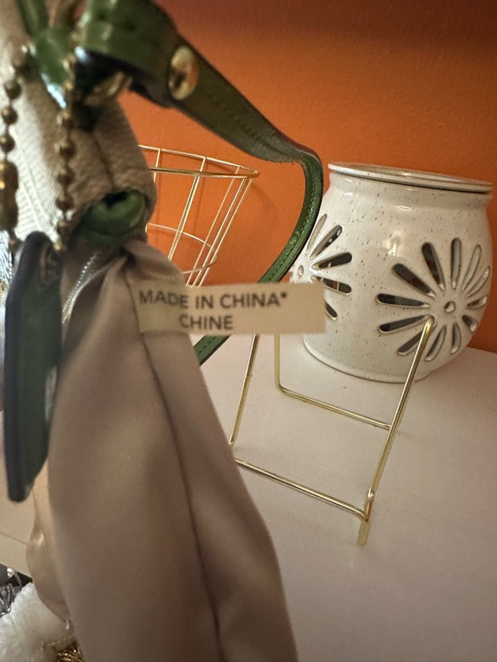 COACH Poppy Signature Print Tan/Apple Green Canvas Wristlet - Picture 12 of 12